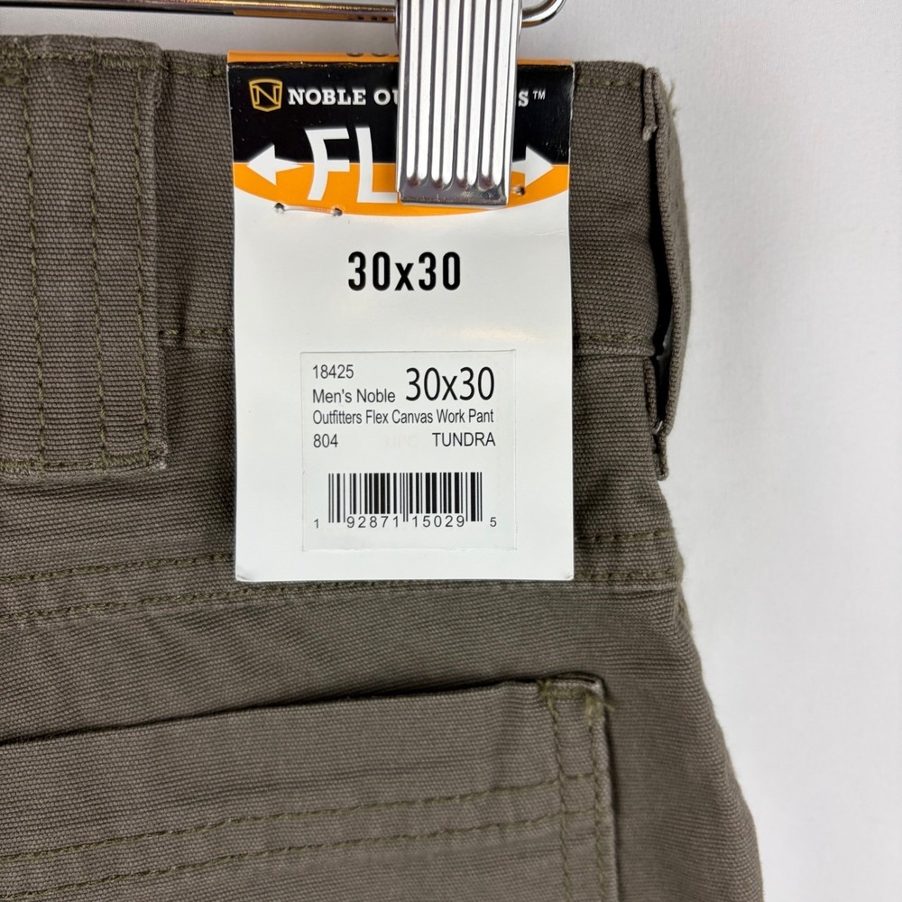 Noble Outfitters Men's Flex Canvas Work Pants Tundra 30x30 Gorpcore Utility - Picture 10 of 16